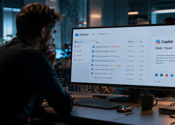 Utilisateur analysant des documents OneDrive for Business dans Microsoft 365 Copilot en mode Travail avec plusieurs versions de fichiers illustrant la pollution du contexte