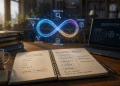 Illustration cinématographique représentant le Context Engineering avec Microsoft 365 Copilot, un espace de travail moderne montrant un raisonnement orchestré, plusieurs fenêtres de contexte et l'importance d'une connaissance structurée pour améliorer la qualité des réponses de l'intelligence artificielle.